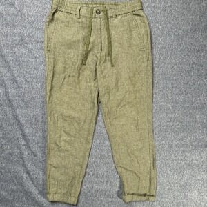 Banana Republic Pants Mens 29x25 Green Mason Athletic Tapered Fit‎ Linen Blend